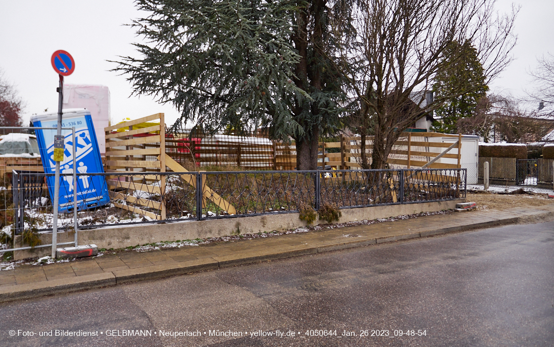 26.01.2023 - Neubau eines Mehrfamilienhause in der Niederalmstraße 16 in Neuperlach-Trudering